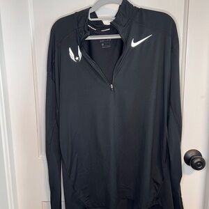 USATF Nike Black Dri-FIT Zip-Up Running Top